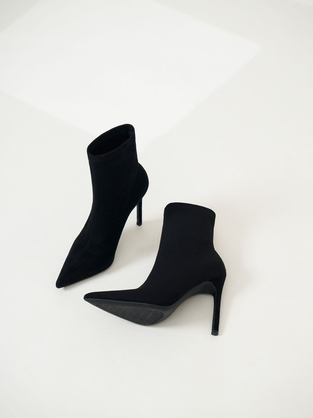 Fleece Lined Stretch Boots with Stiletto Heel