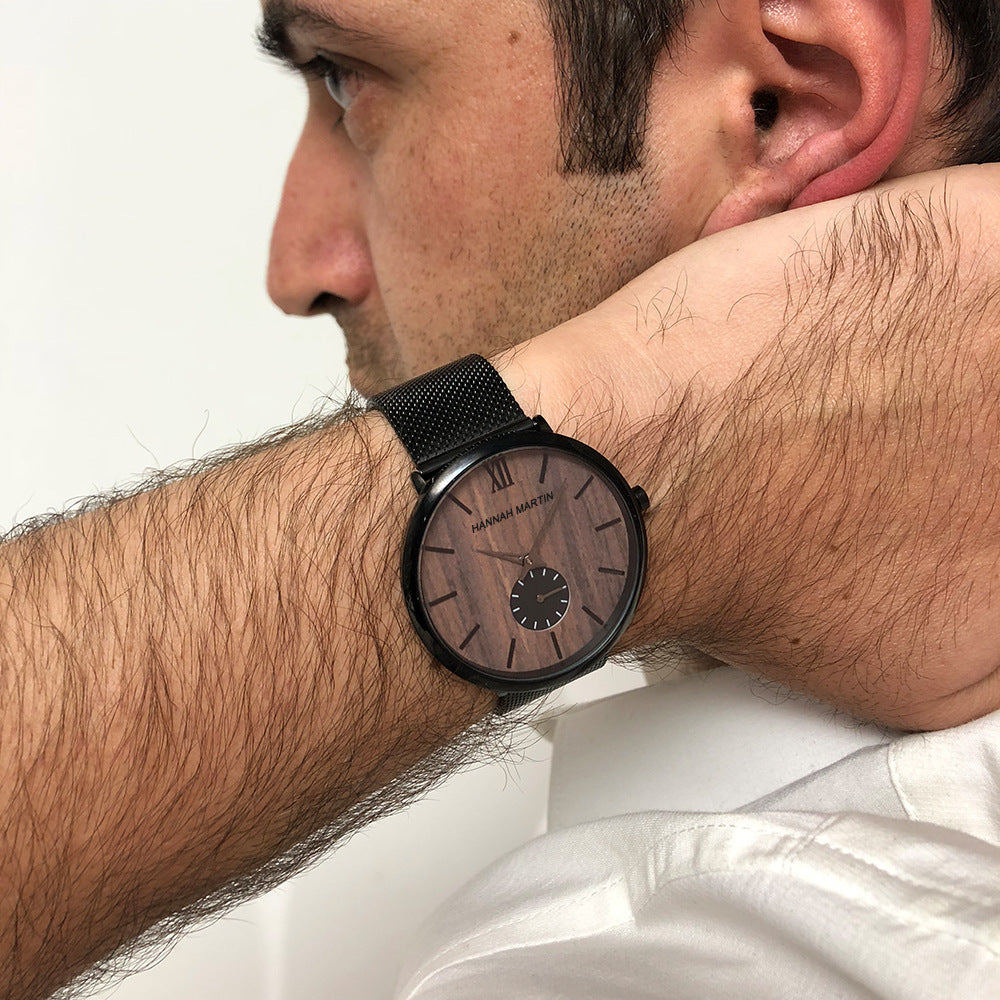 Men's Natural Wood Dial Quartz Watch