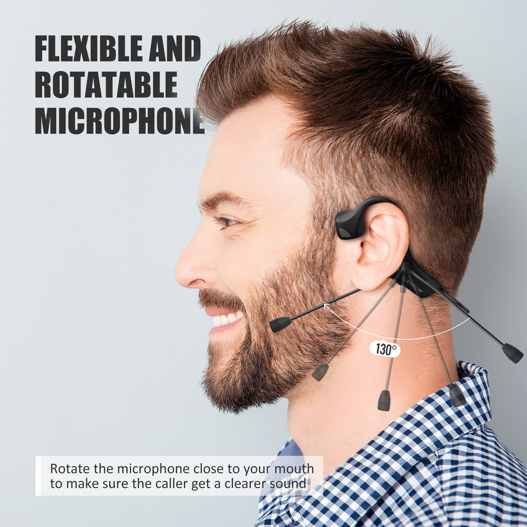 Bone Conduction Bluetooth Headset with Microphone