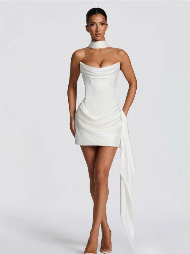 Elegant Sleeveless Satin Dress