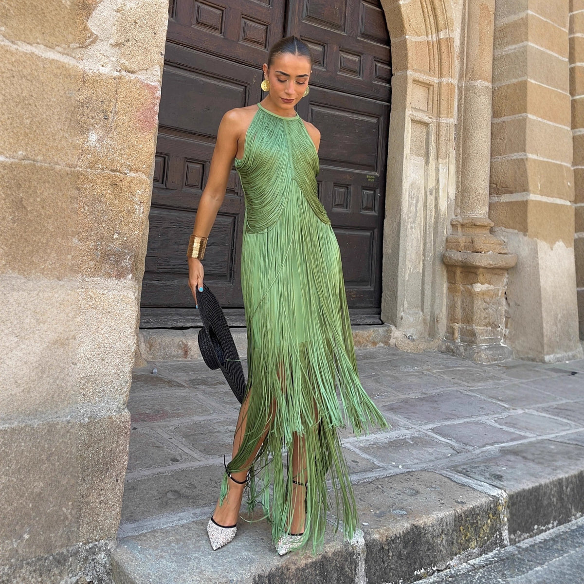 Elegant Halter Neck Long Dress