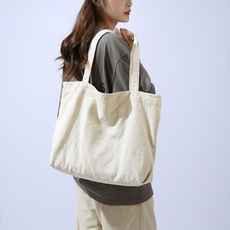 Retro Canvas Tote Bag with Large Capacity