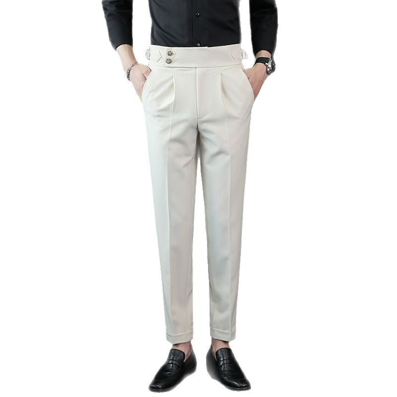 Men's all-season straight-leg stretch casual pants
