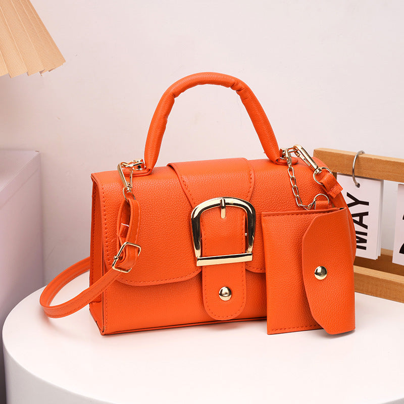 Retro Candy Color Square Crossbody Bag