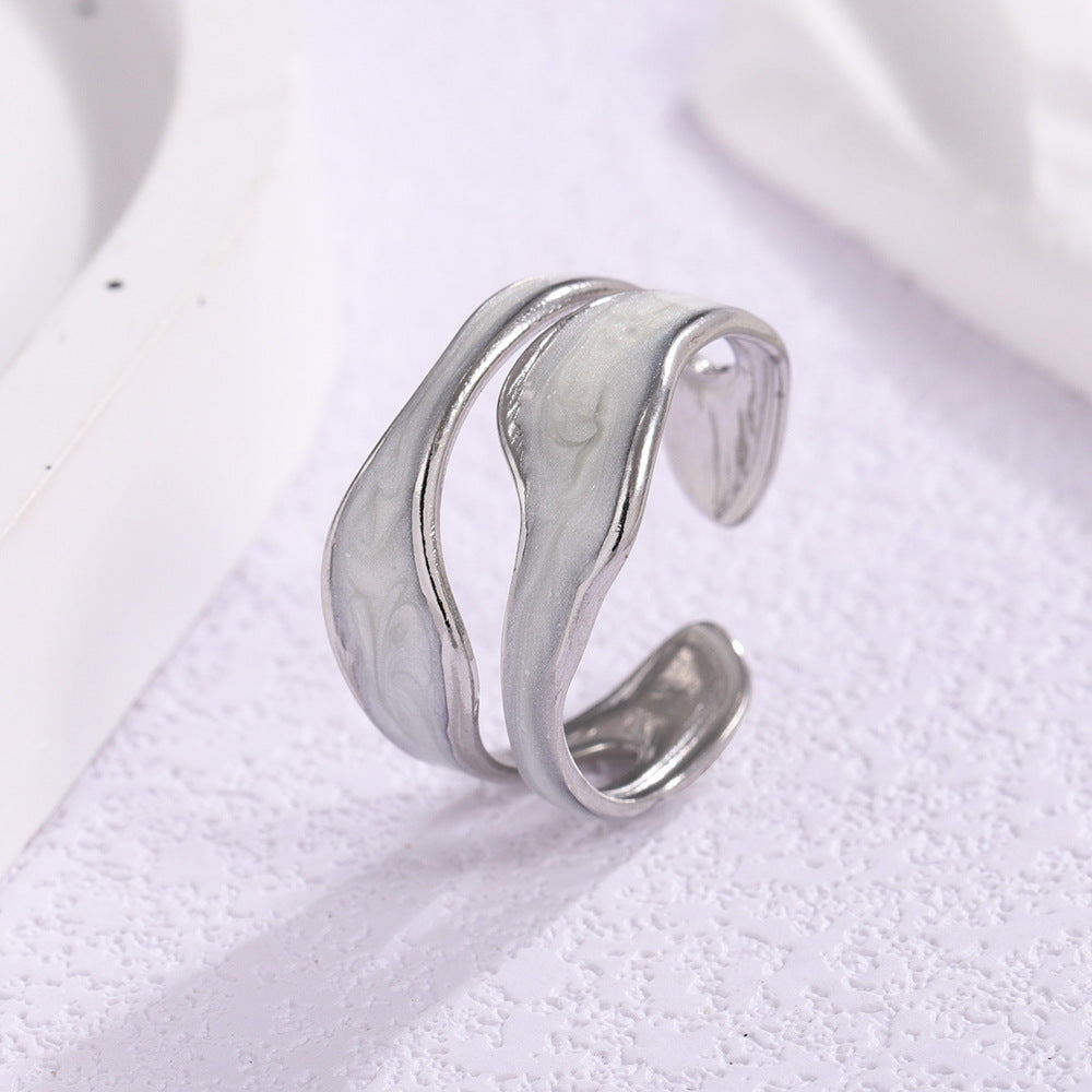 Adjustable Gold Plated Stainless Steel Ring