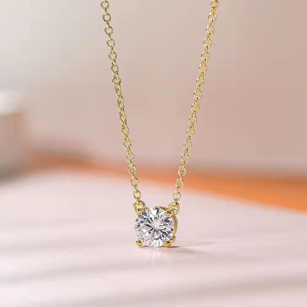 Gold Plated Simulated Diamond Necklace
