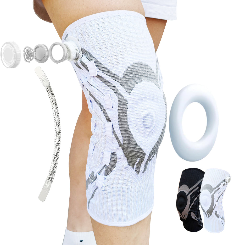 Silicone shock-absorbing knitted compression knee guard