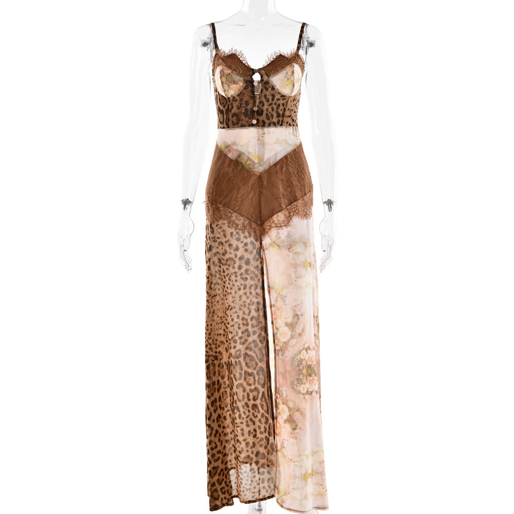 Strapless chiffon dress