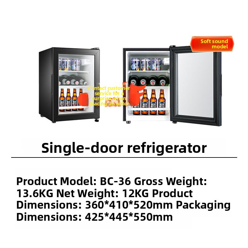 Mini Refrigerator with Glass Door