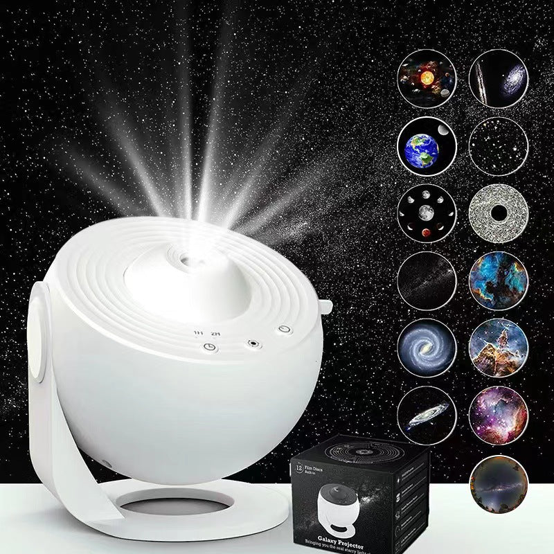 Adjustable Star Projection Lamp with Galaxy Films