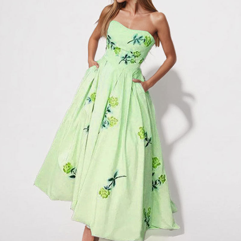 Printed Dress Elegant Long Dress