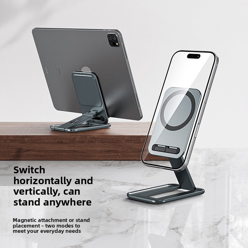 Magsafe Magnetic Phone Stand Foldable Portable Metal Desktop Holder for iPad Tablet
