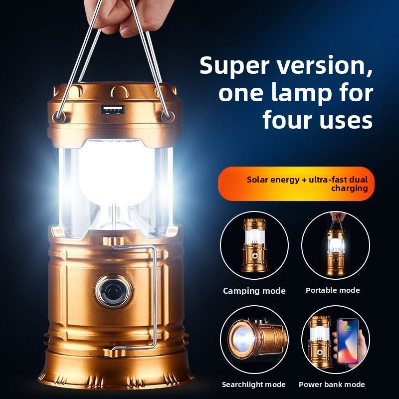 Solar Powered Multifunctional Camping Lantern with Emergency Lighting