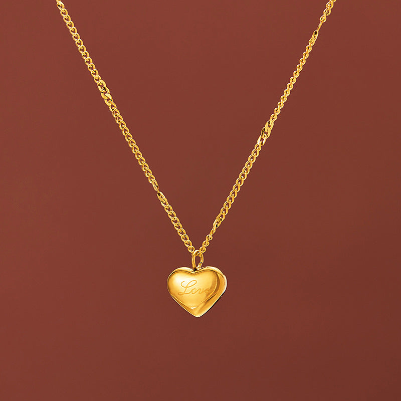 Heart Necklace, Minimalist and Elegant