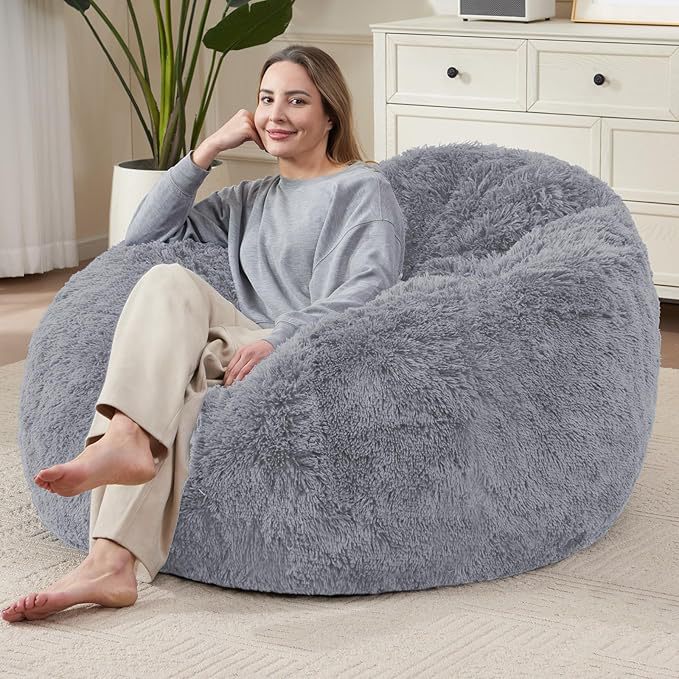 Velvet Bean Bag Cover for Living Room and Bedroom
