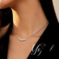 Moissanite Layered Tassel Necklace