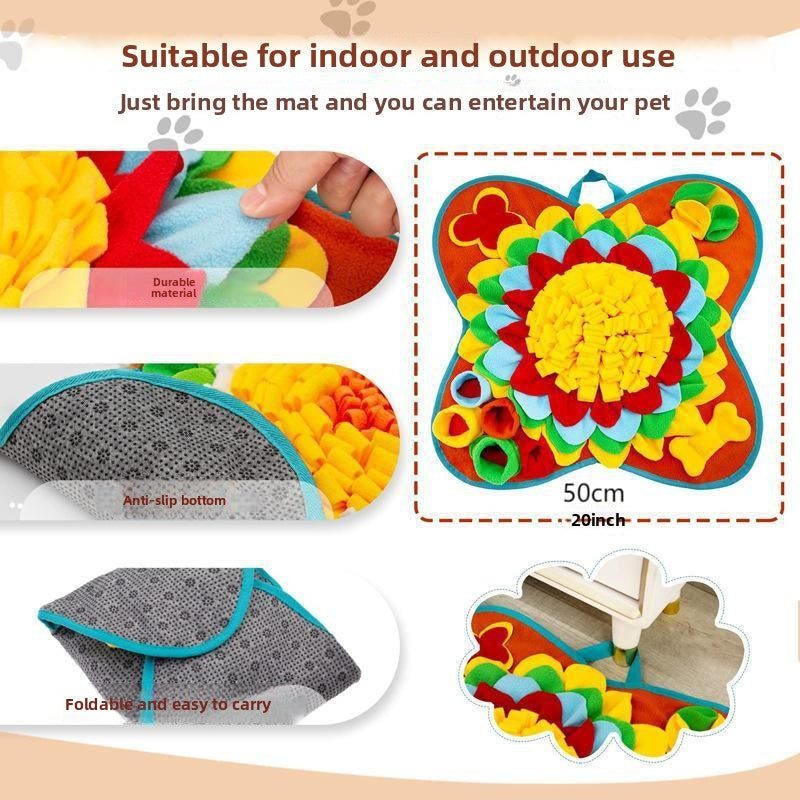 Sunflower Dog Sniffing and Slow Feeder Toy