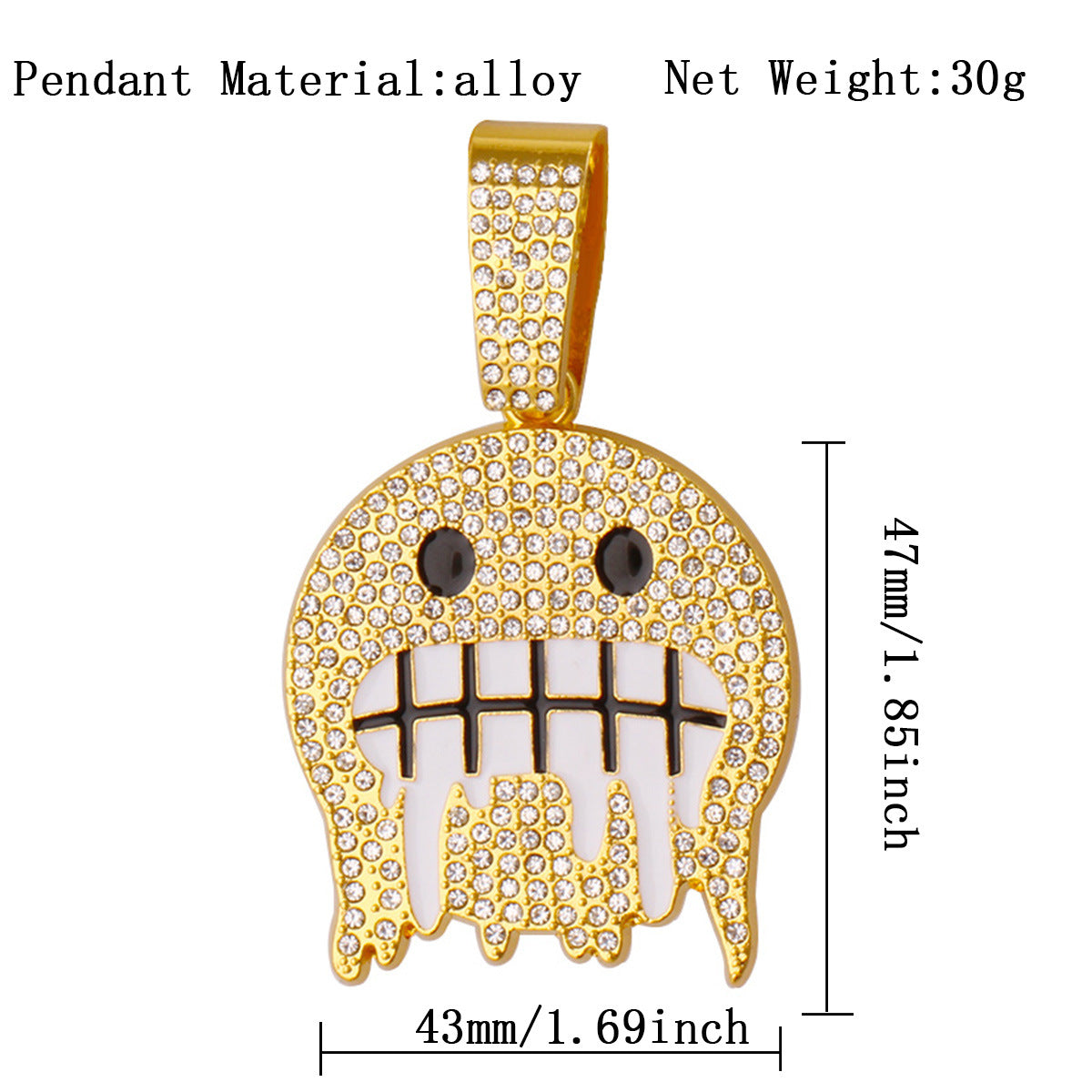 Cuban chain necklace pendant