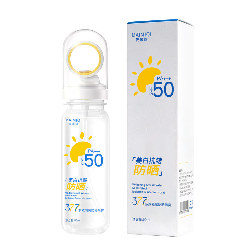 Whitening sunscreen spray