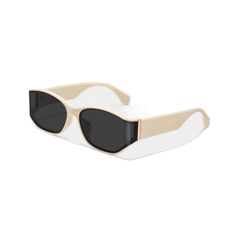 Retro Curved Cat-Eye Sunglasses with UV Protection