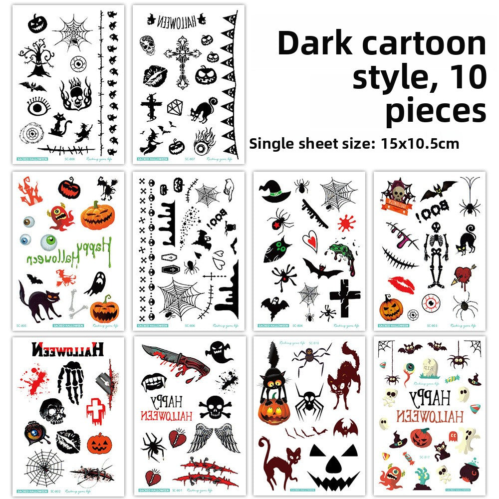 Halloween Scar Face Stickers Horror Makeup Set