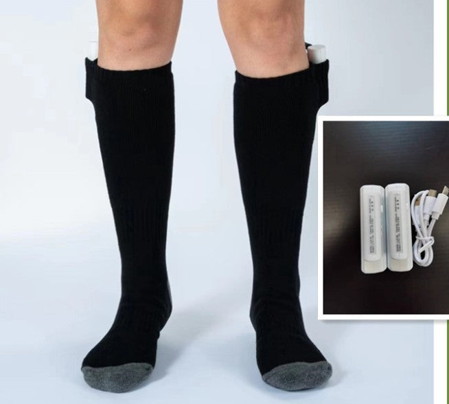 USB Charging Heating Socks Winter Thermal Electric Socks