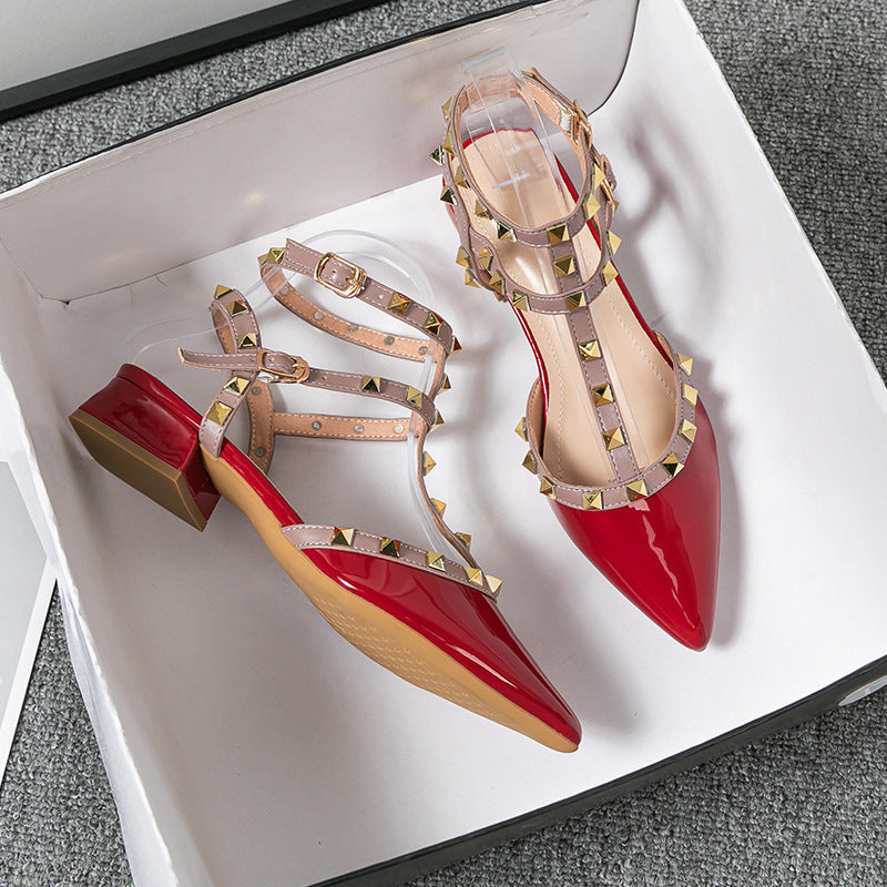 Women's Pointed Toe Mid-Heel Sandals