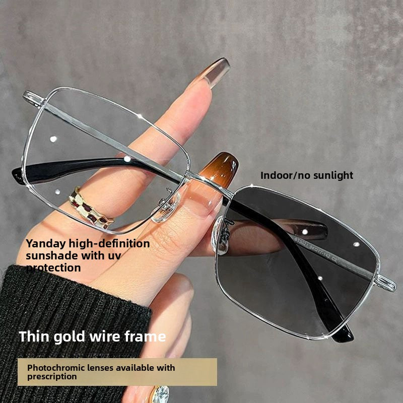 Metal Photochromic Anti-Blue Light Glasses Frame