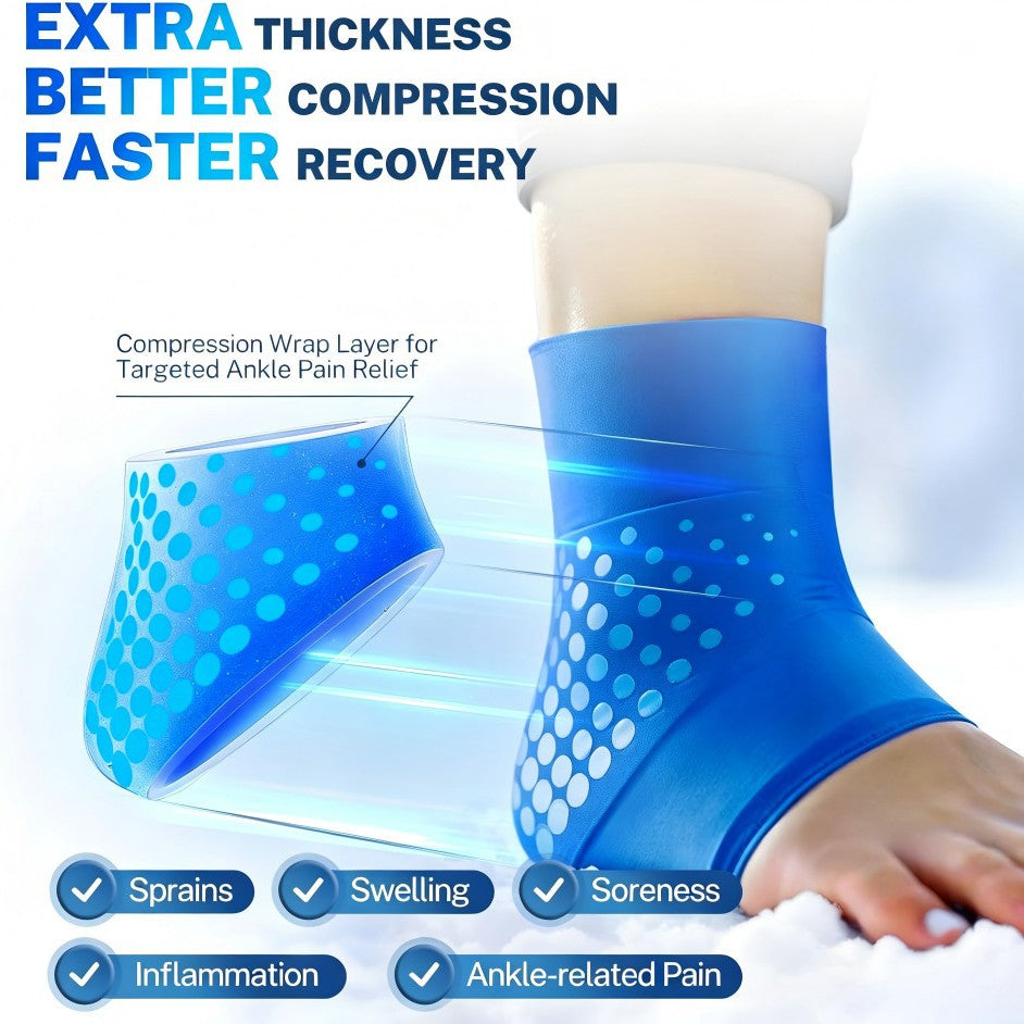 Adjustable Hot Cold Therapy Ankle Compression Brace