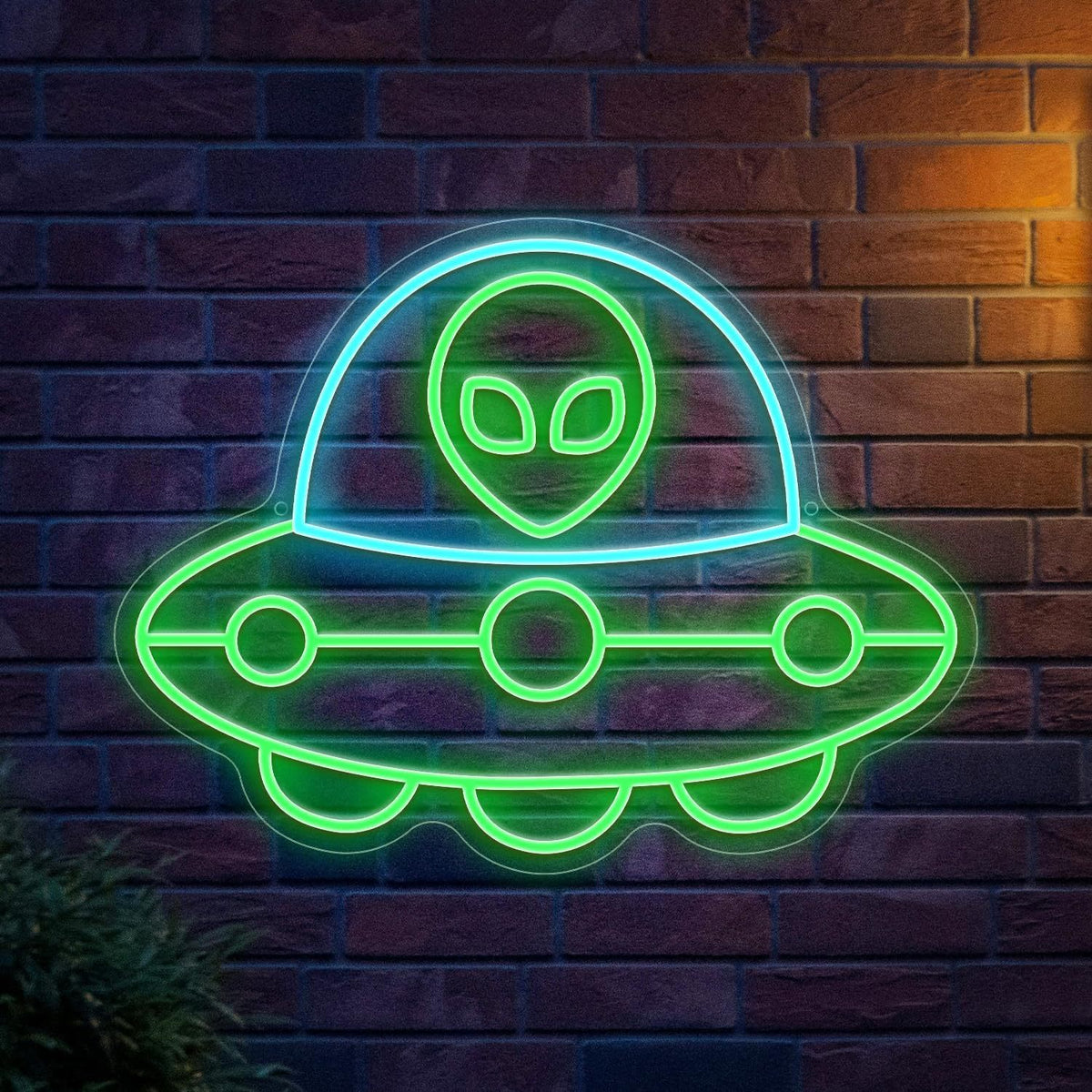 Alien UFO LED Neon Sign Light for Bedroom Game Room Bar Party Decoration