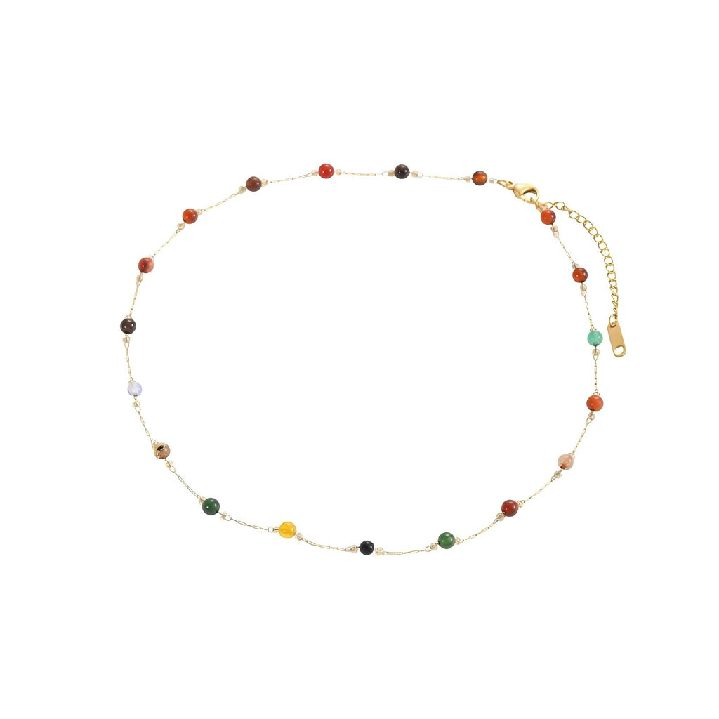 Bohemian-style beaded necklace