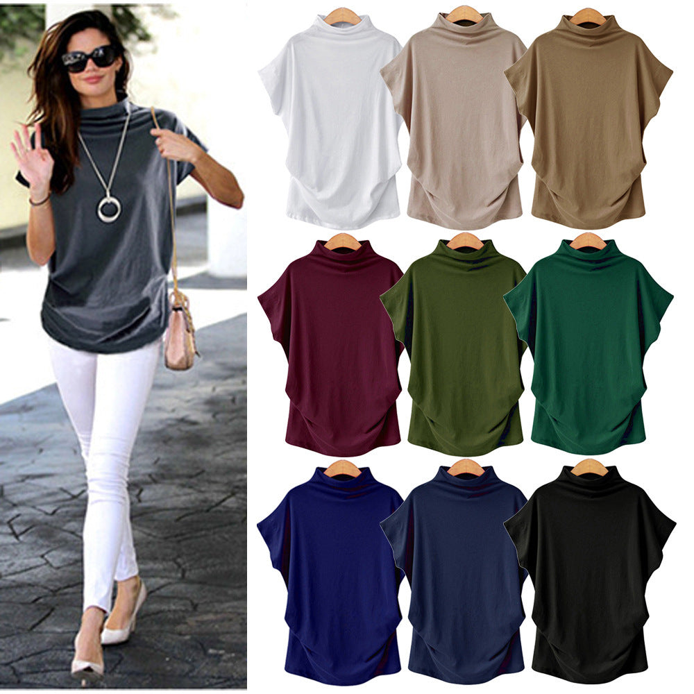 large size women's high collar top
