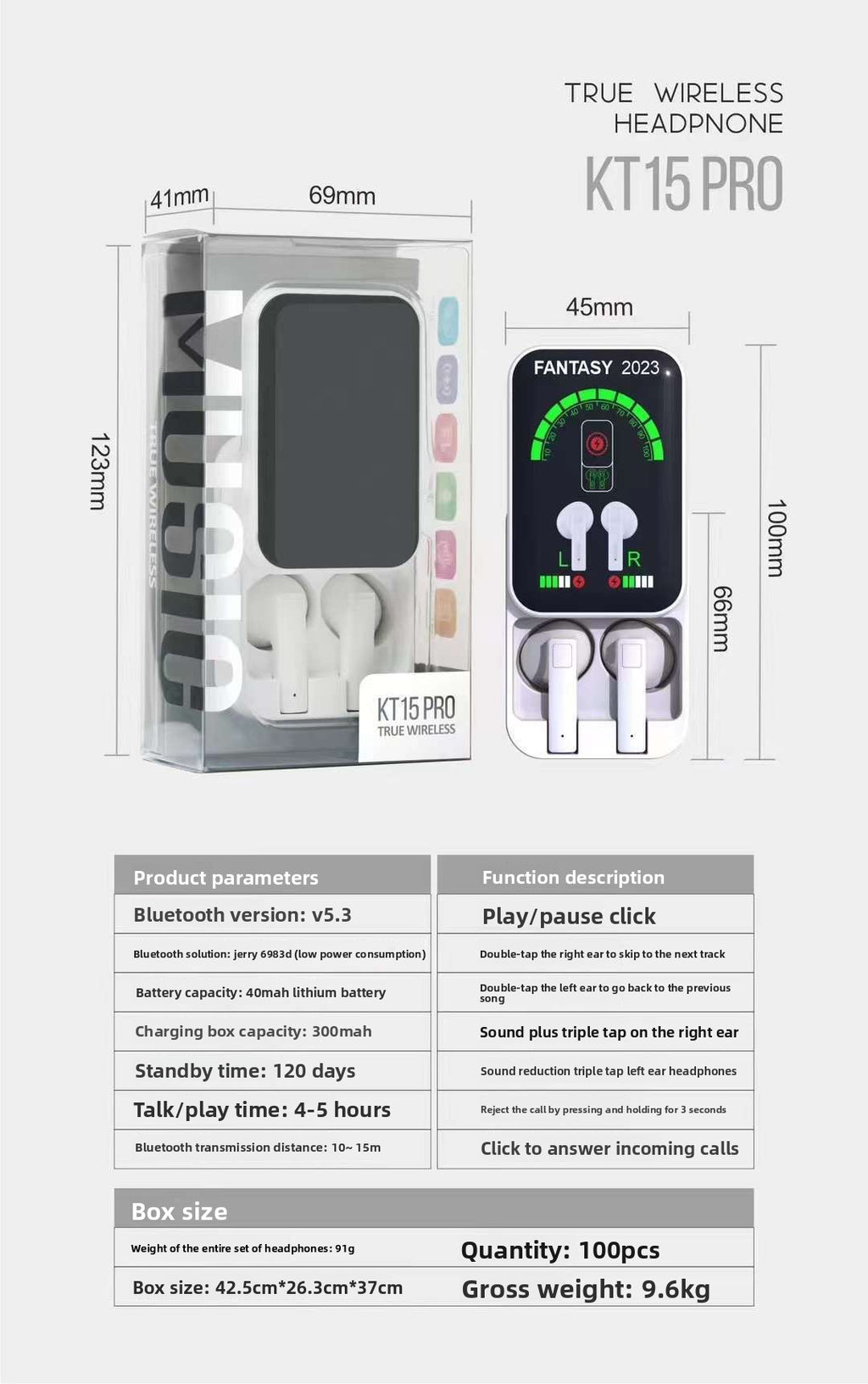 Wireless Bluetooth Earphones with Digital Display