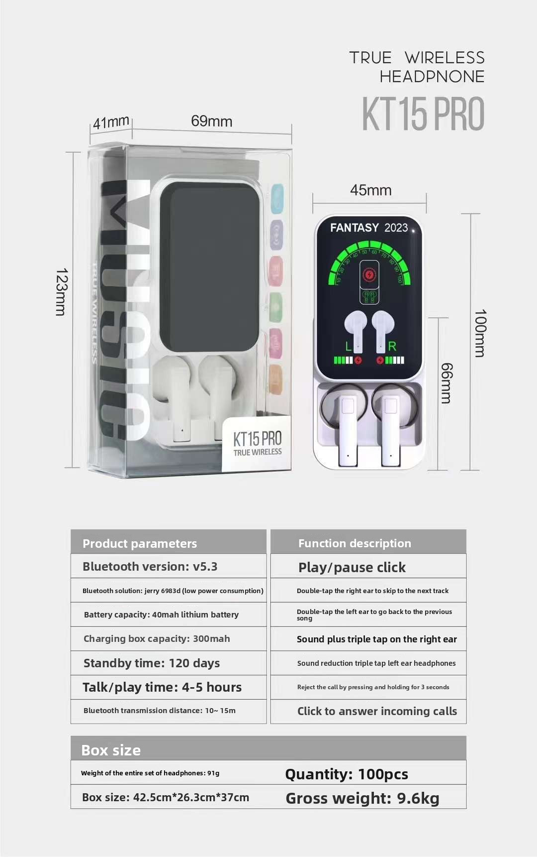 Wireless Bluetooth Earphones with Digital Display