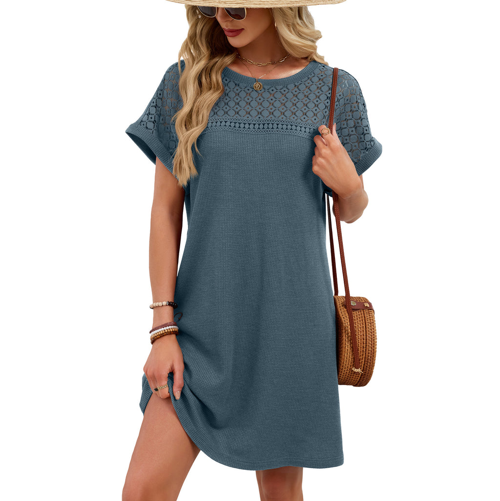 Loose Short-Sleeved Dress