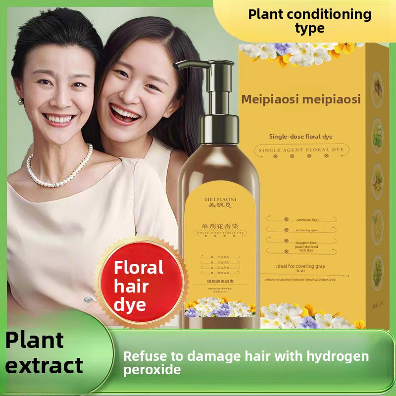 Plant-Based Hair Dye Cream for Gray Coverage