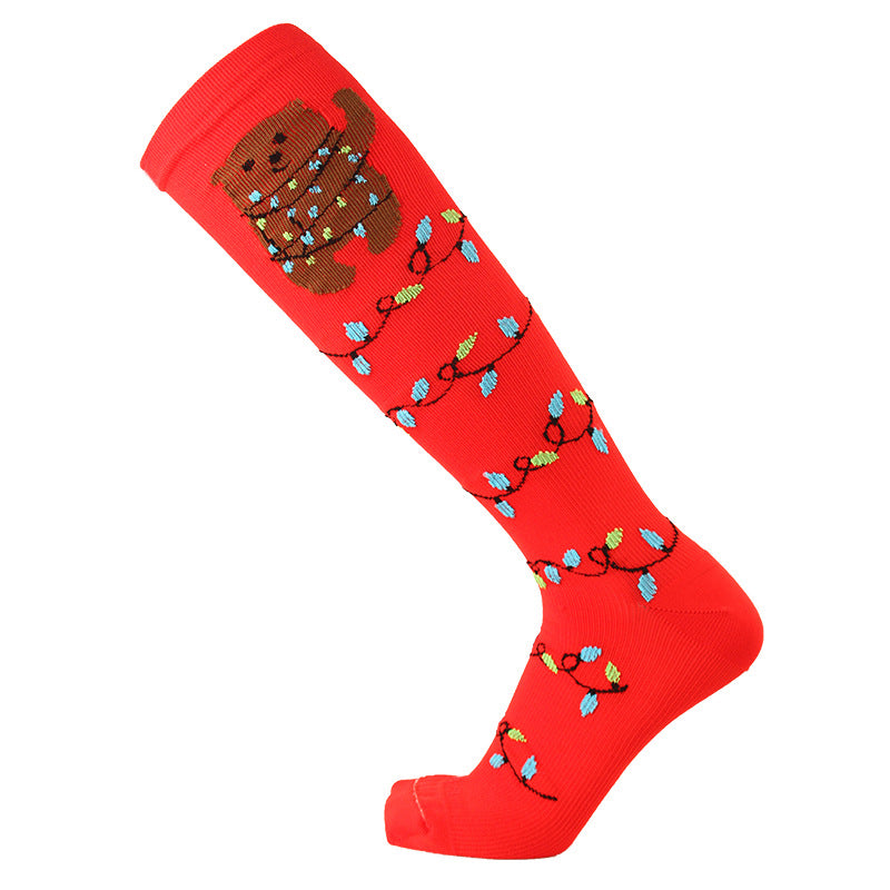 Christmas Compression Socks with Festive Designs