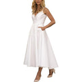 Elegant Women's V-Neck Sleeveless Cocktail Dress