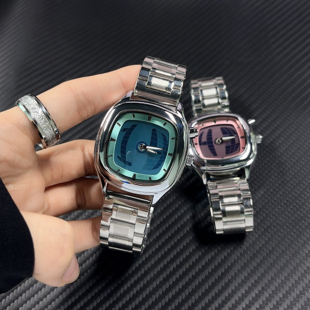 Retro Fashion Square Digital Second Display Quartz Wristwatch