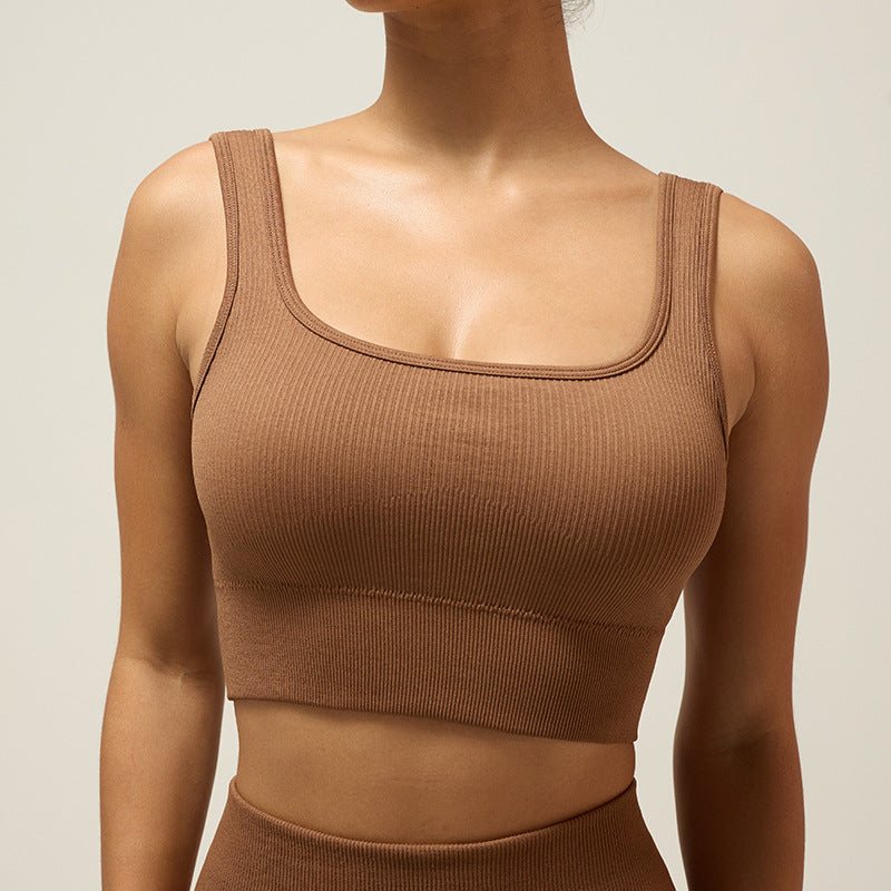 Women's Fitness Yoga Clothing Set with Zipper and High Collar