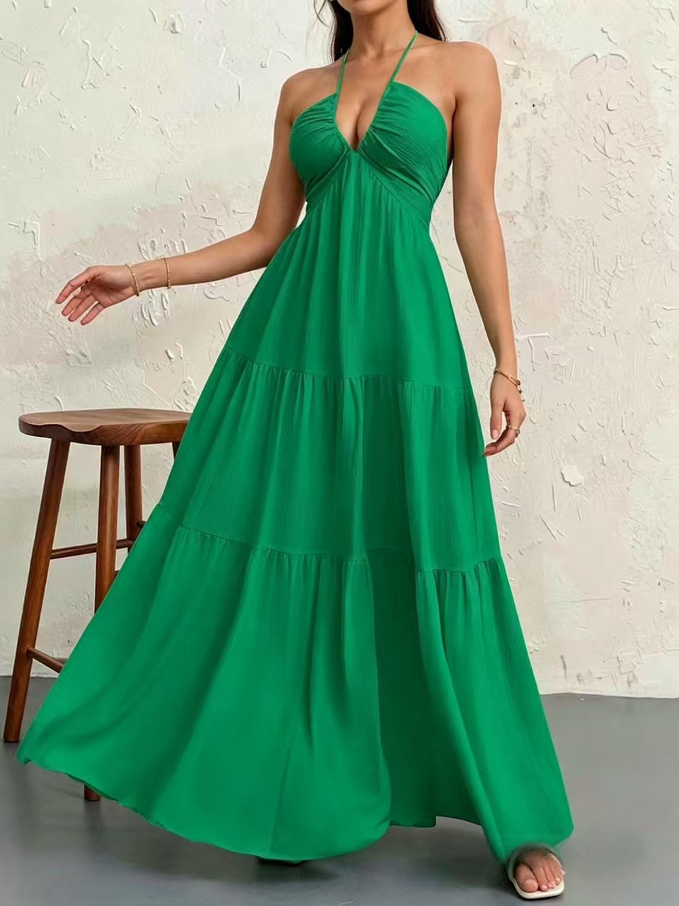 Womens Halter Neck Summer Dress