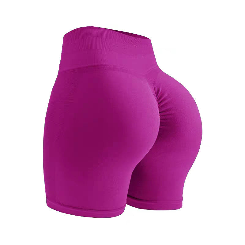 Seamless Knitted High-Waist Fitness Shorts