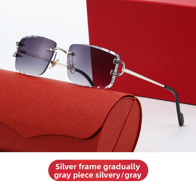 Diamond-Cut Gradient Sunglasses with UV Protection