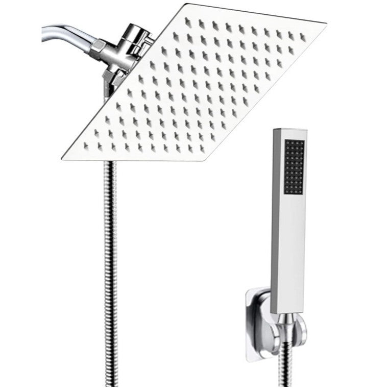 Stainless Steel Shower Set with 8 Functions and Extension Rod