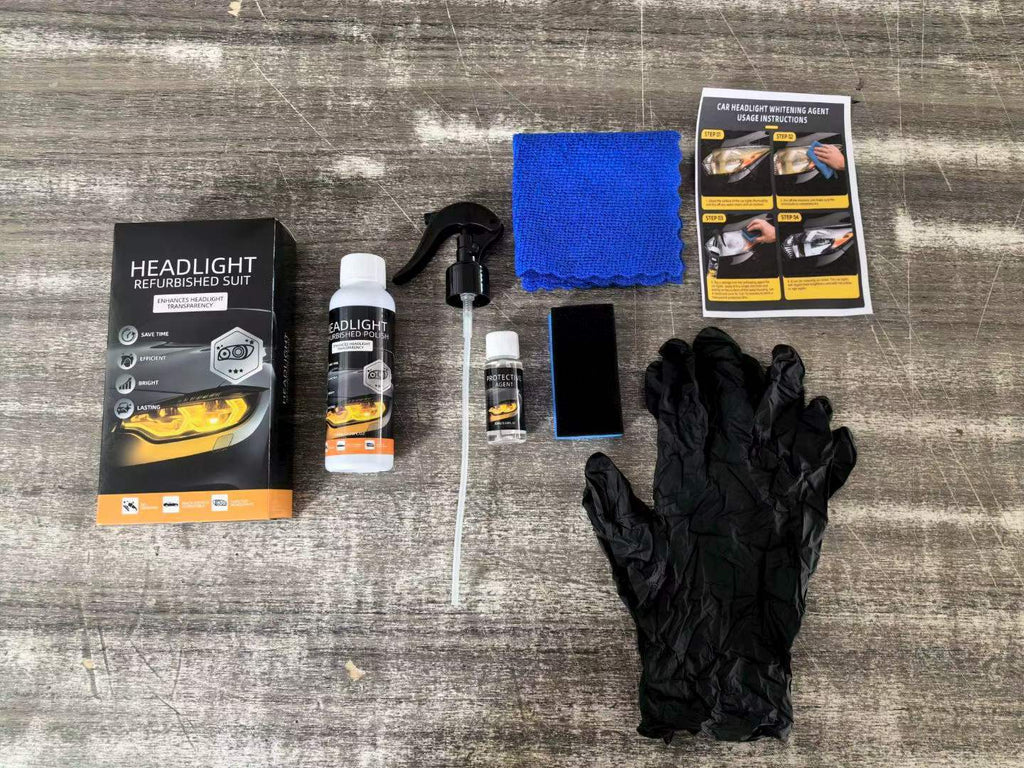 Car Headlight Restoration Kit Anti-Yellowing Cleaning Brightening Protective Coating Agent