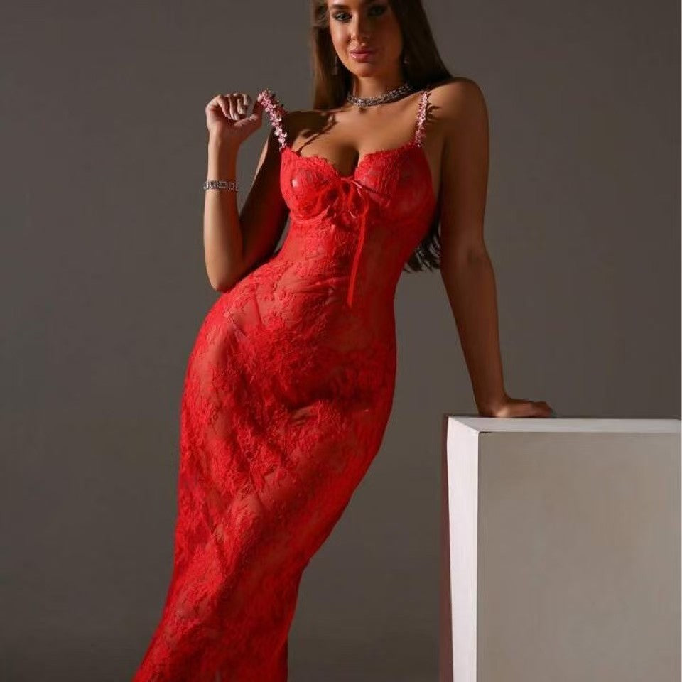 Sexy lingerie, sexy pajamas with a plunging neckline