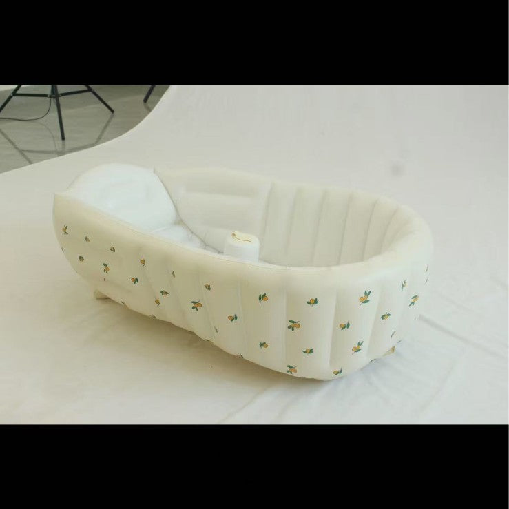 Foldable inflatable baby bathtub