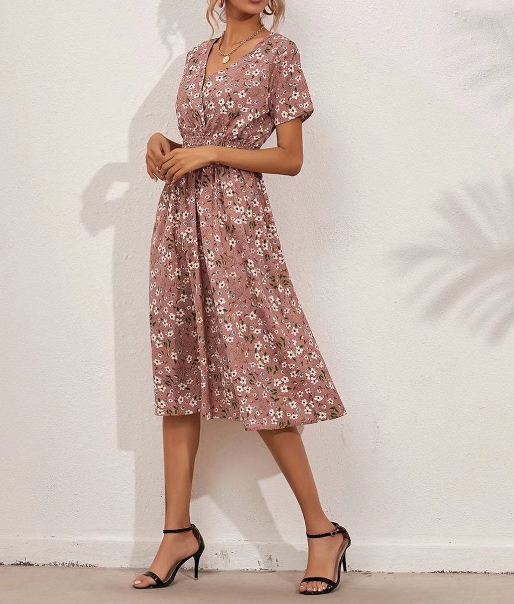Floral Print A-Line Summer Dress