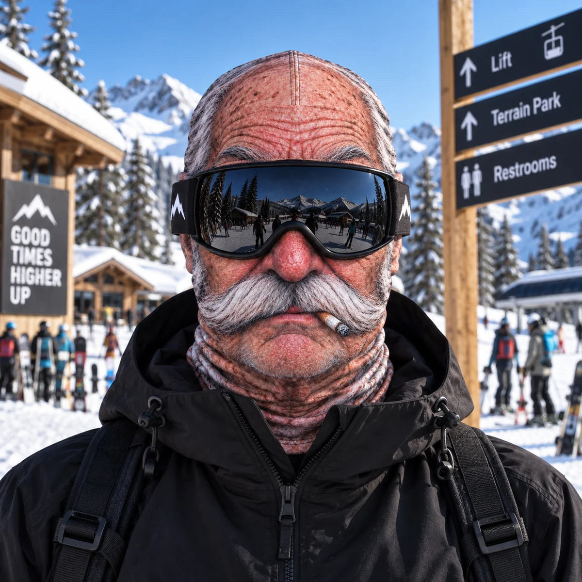 Outdoor cycling face protection and windproof headgear