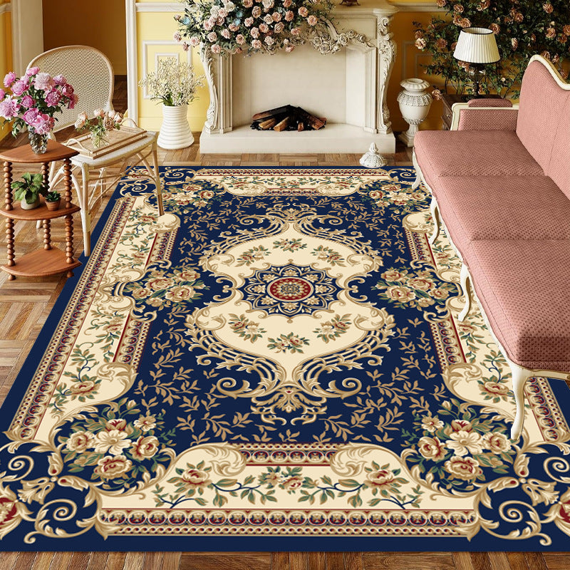 Retro Elegant Imitation Cashmere Floor Mat
